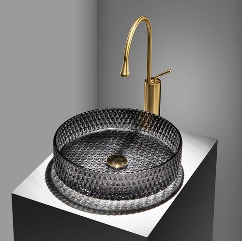 Modern bathroom glass vessel - bathroom,