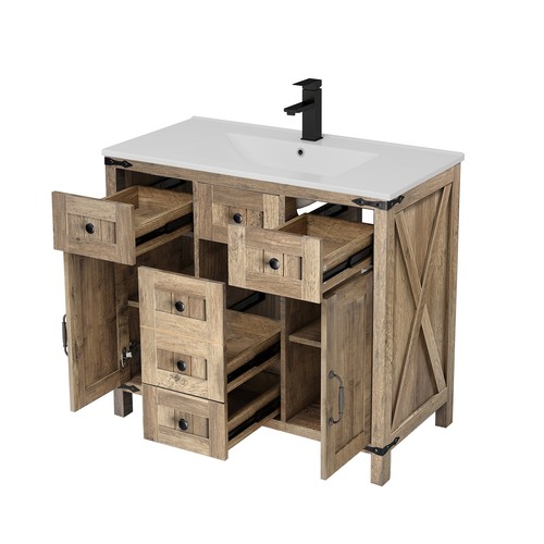 Rustic bathroom vanity warm - vanity,