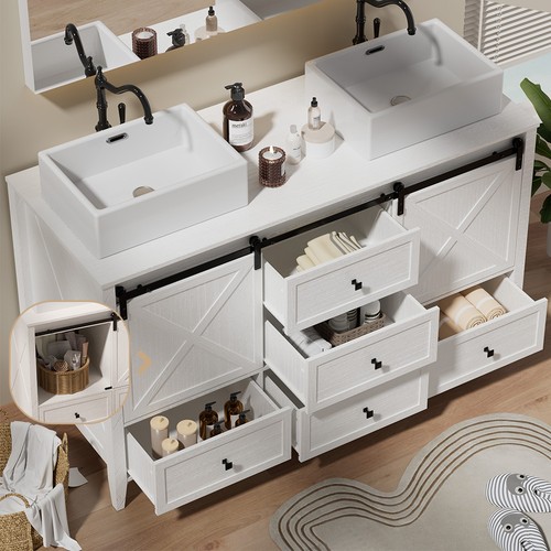 Farmhouse bathroom vanity - 60",